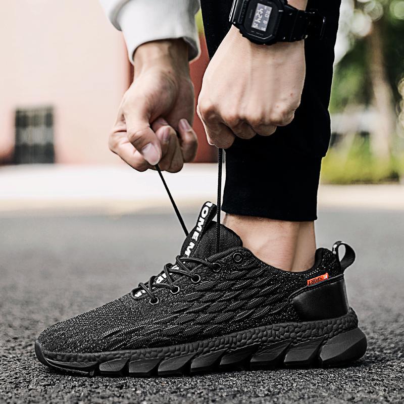 Men's Running Sports Shoes Knitted Sneakers Light Casual Sport Shoes Man Trainer Fitness Tennis Training Shoes Anti-slip