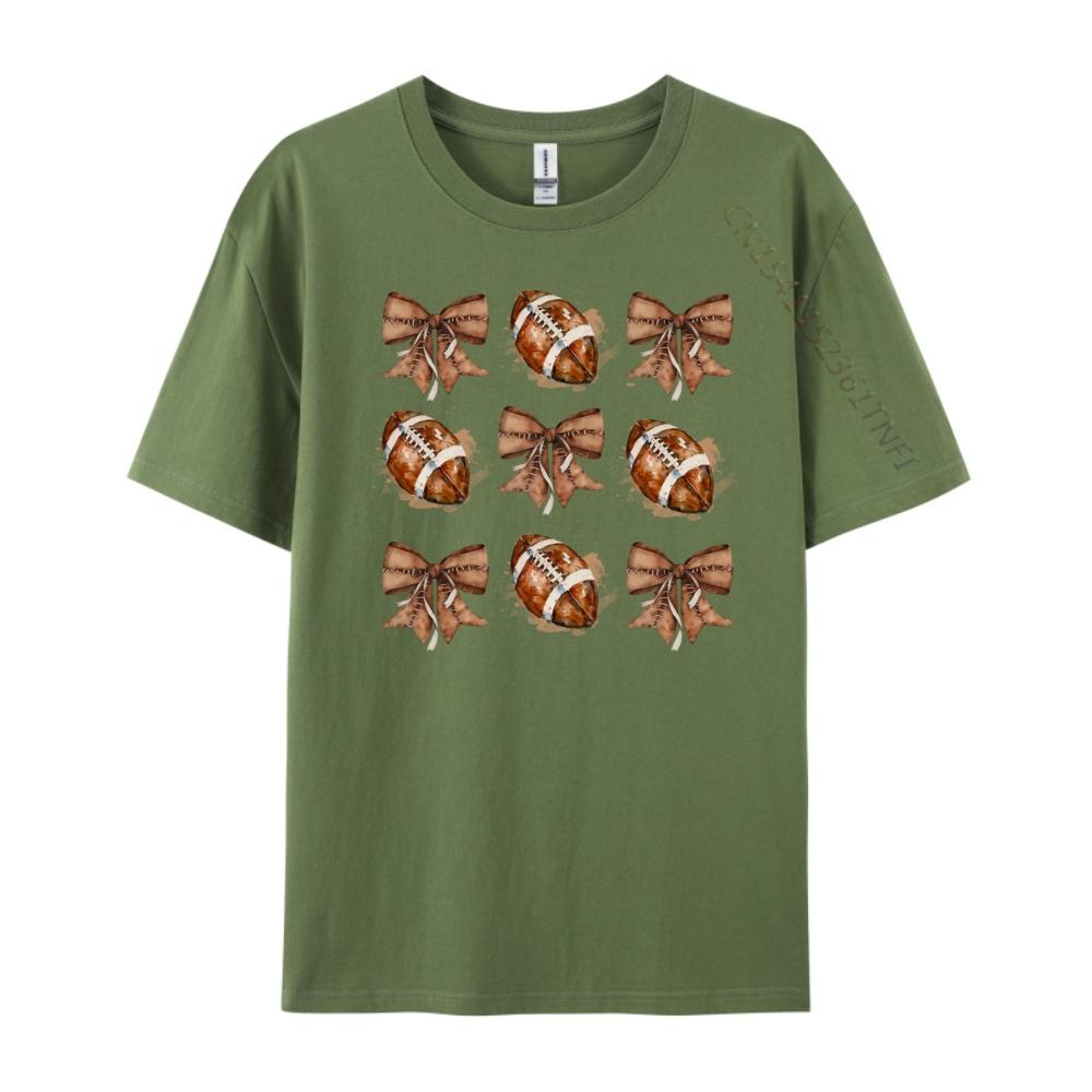 Coquette Bow American Football Player Touchdown Season Oversized T Shirt Men Woman Oversized T Shirt Men Mothers Day