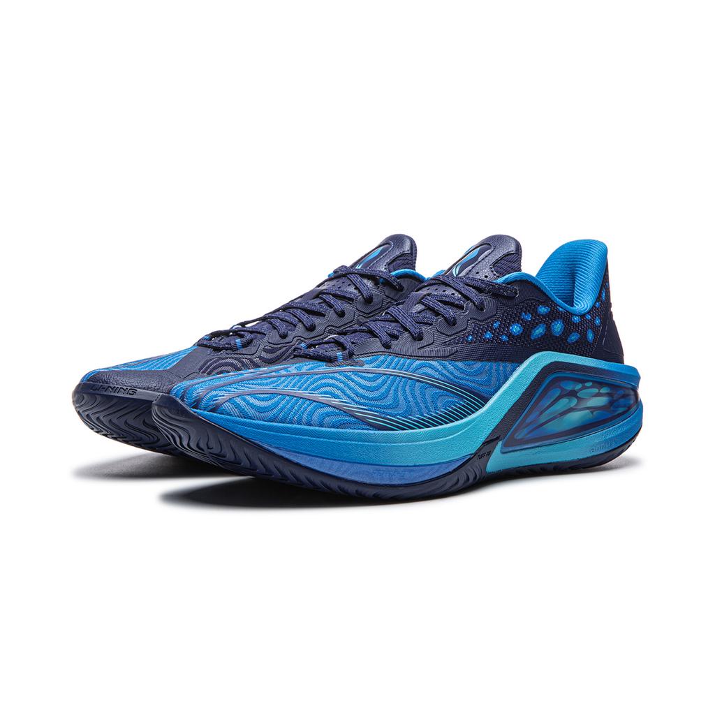 Li Ning Hurricane 2 Low Top Professional Competition Basketball Shoes Men's Blue ABAW023-9