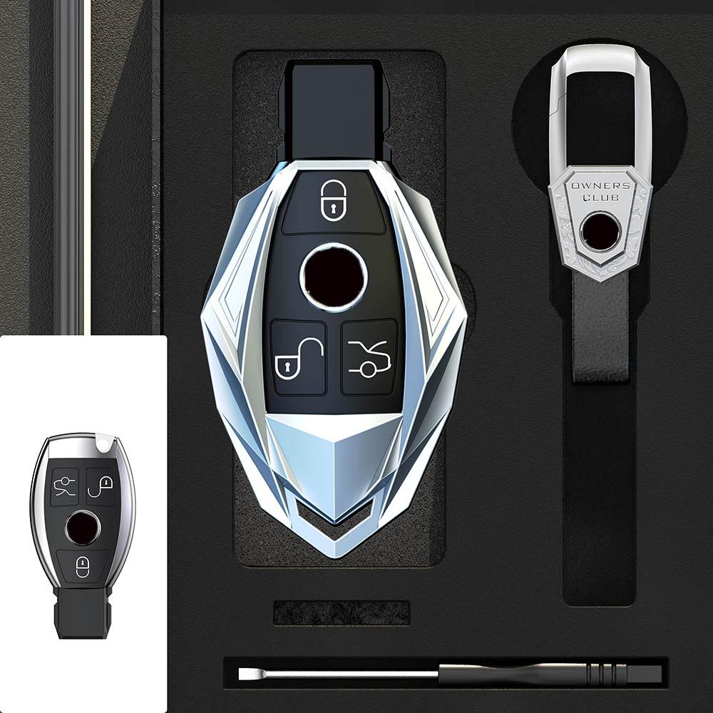 

Zinc Alloy Car Key Case Cover Shell Fob for Mercedes Benz A B C E R Class GLS GLA GLK GLC CLS CLA AMG W204 W205 W212 W463 W176