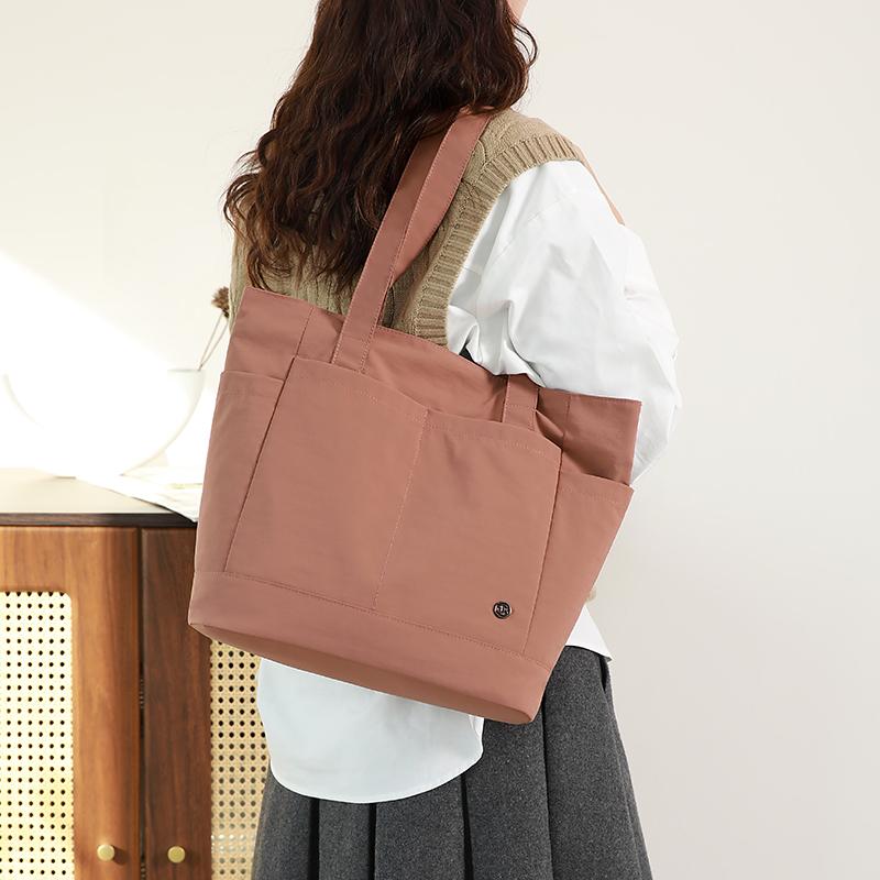 Nylon Bag Women's Large Capacity Tote Bag Student Class Shoulder Bag