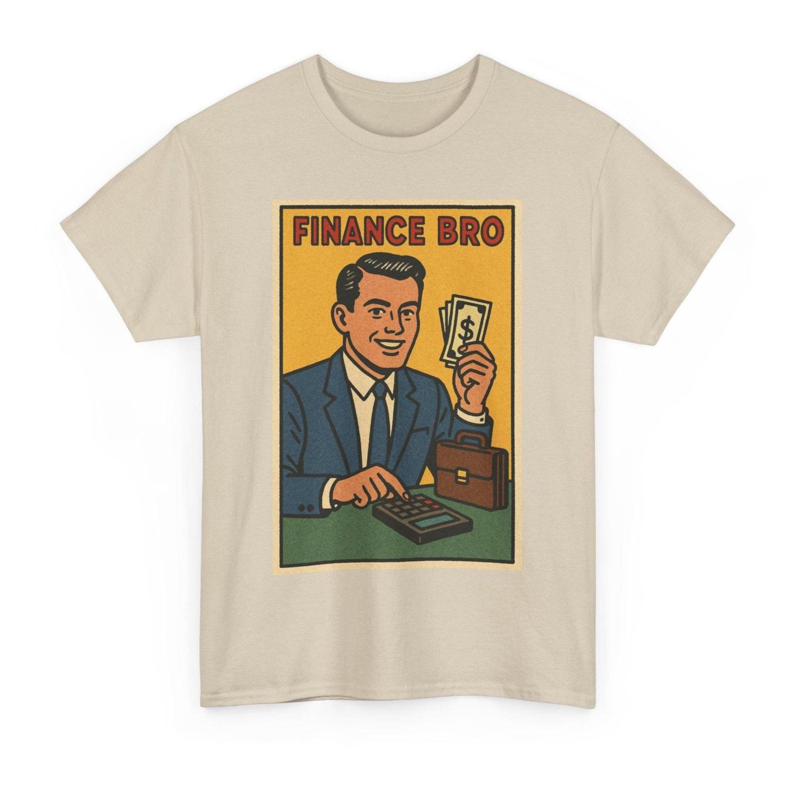 Finance Bro T-Shirt: Retro Comic Style - Wall Street Gift S