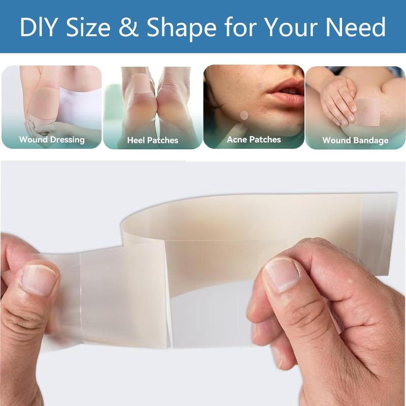 5M Hydrocolloid Roll For Wound Care Hydrocolloid Patch Bandages With Self-Adhesive, Bed Sore Bandages, Highly Absorbent For Burn