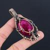 Ruby Pendant Gemstone Jewelry,  999 Copper Wire Wrapped Handmade Pendant, Latest Design Jewelry