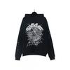 Young Thug 555 Same Style Foam Print Hoodie Couple Loose Fit Sweatshirt Men