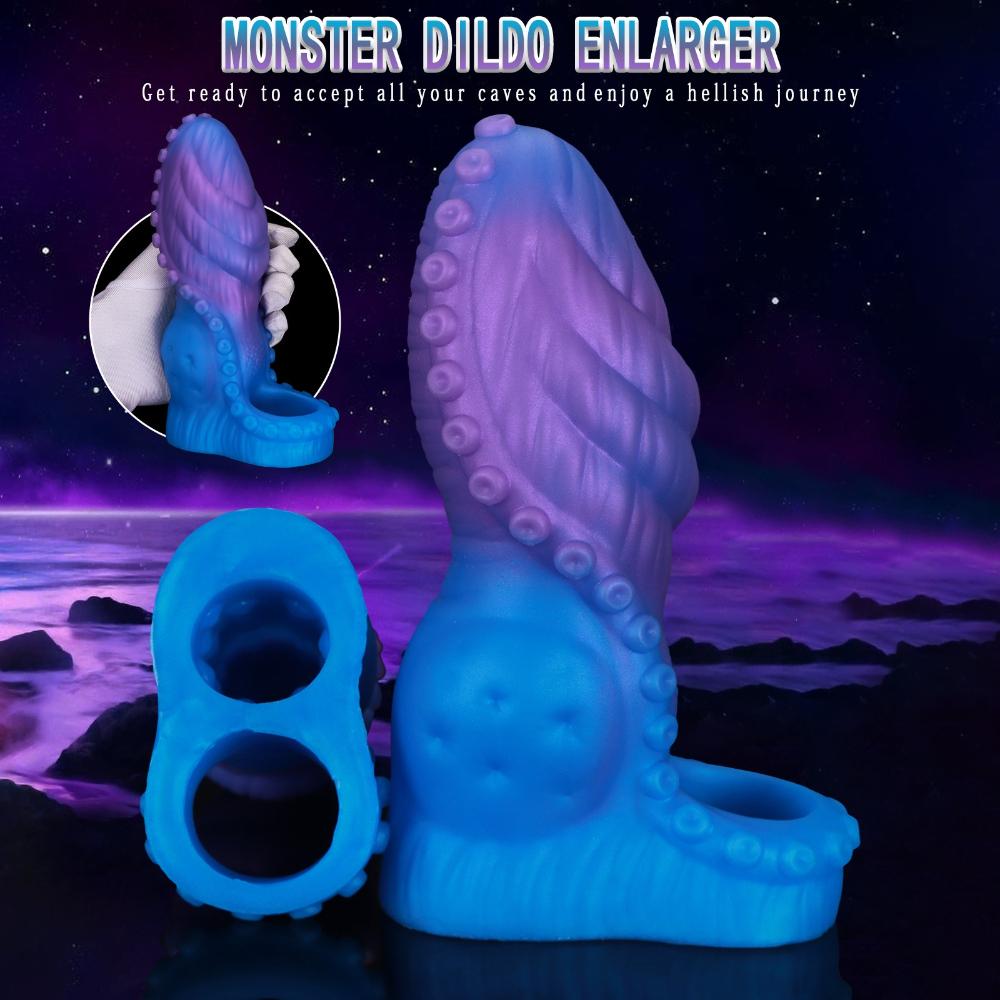 Liquid Silicone Cock Ring - Stretchy Penis Ring for Men, Enhances Pleasure & Erection, Realistic Wearable Male Toy