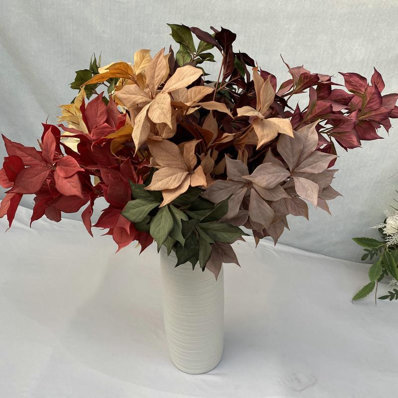 Hazelnut Simulation Leaf Green Plants Artificial Flower Wedding Decorations