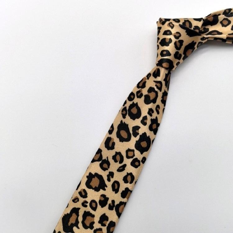 Men's Women Formal Necktie In Trendy Leopard Design Polyester Long Tie for Business Event and Fashion Parties Neckwear