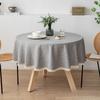 Modern Minimalist Cotton Linen Round Tablecloth Handmade Lace Thickened Table Cloths Simple Waterproof Dustproof No Odor Table Cover