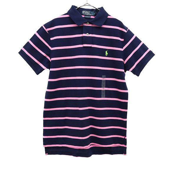 unused Polo by Ralph Lauren border Short sleeve Polo shirt M Fawn Men's Used