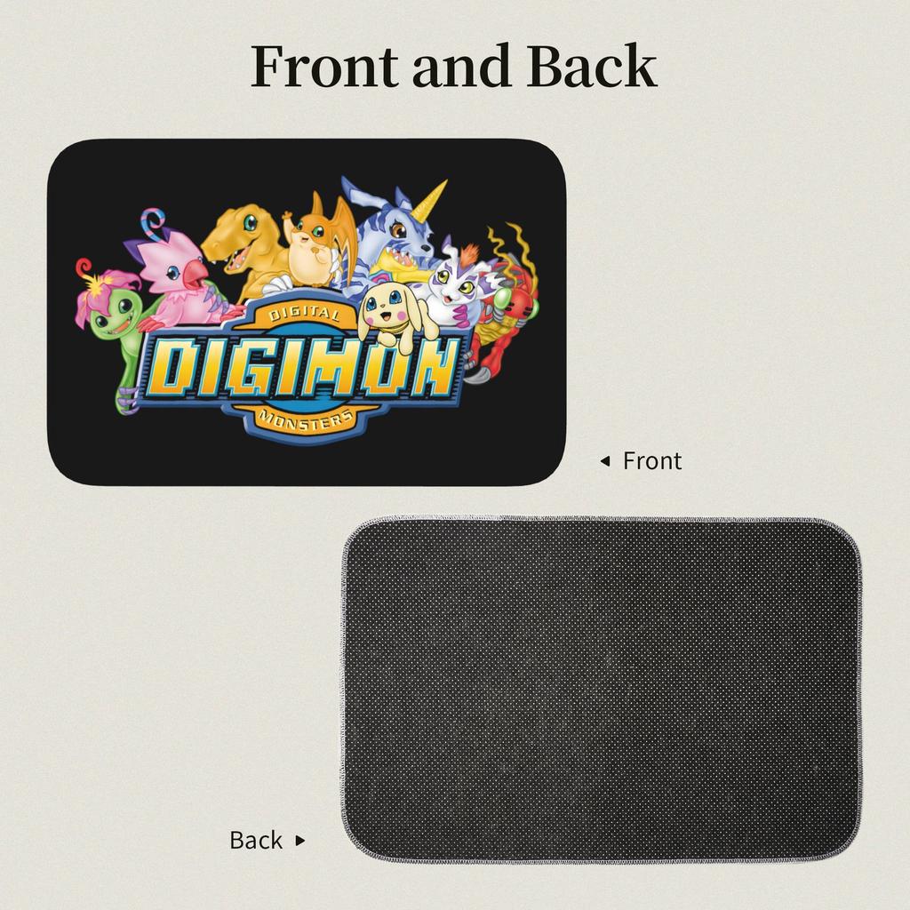 Personalized Digimon Japane  Doormat Mat Anti-Slip Anime Manga Video Game  Kitchen Bathroom Toilet Rug Carpet 40*60cm