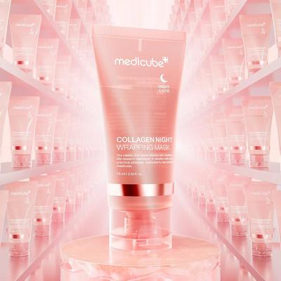 Collagen Wrapping Mask 75ml Renewal Night Care Mask Cream, Moisturising, Kbeauty, корейська косметика, зразок
