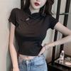 2025 Summer Trendy Sexy Navel-Baring Qipao Top Women's Short-Sleeved T-Shirt