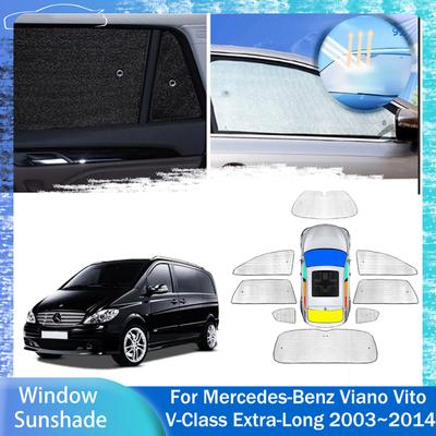 Para Mercedes-Benz Viano Vito Extra Largo 2003~2014 2004 Parasol para Techo Solar de Coche Parasol para Parabrisas Protector Parasol Accesorios