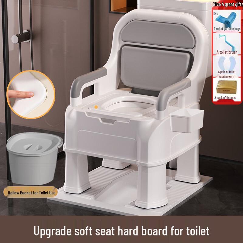 Mobile Commode Chair for Elderly and Pregnant