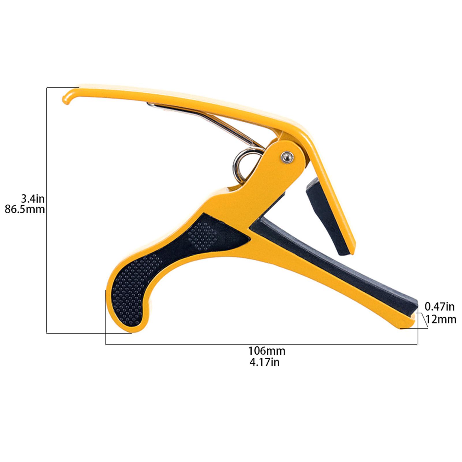 

Guitar Capo Metal Capo Lightweight Portable Clamp Thick Silicone Pad Universal Accessory for Acoustic Guitar Ukulele Electric жёлтый