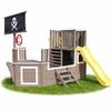 Children's Playground - GINGER HOME Pirate Ship - Slide - Integrated Sandbox - Solid Wood Structure