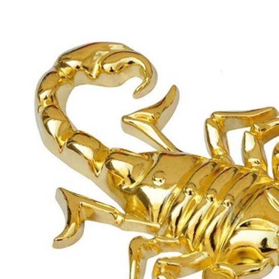 1 bucată 3D amuzant placare Scorpion Cool Metal Body Decor Auto Decal Badge Sticker