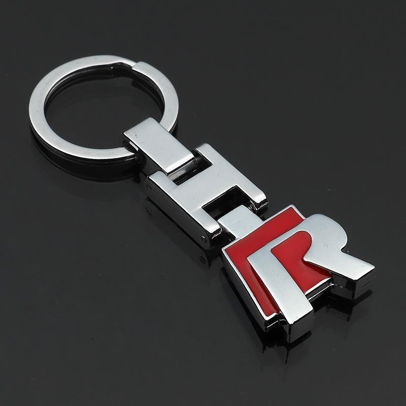 Creativity 3D R Style Metal Car Key Ring Sports Key Chain For VW Golf Tiguan CC Polo Passat Touareg Auto Key Decor Accessories Mn6
