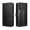 For ZTE Blade A36 PU Leather Case with Strap Crazy Horse Texture Phone Wallet Cover