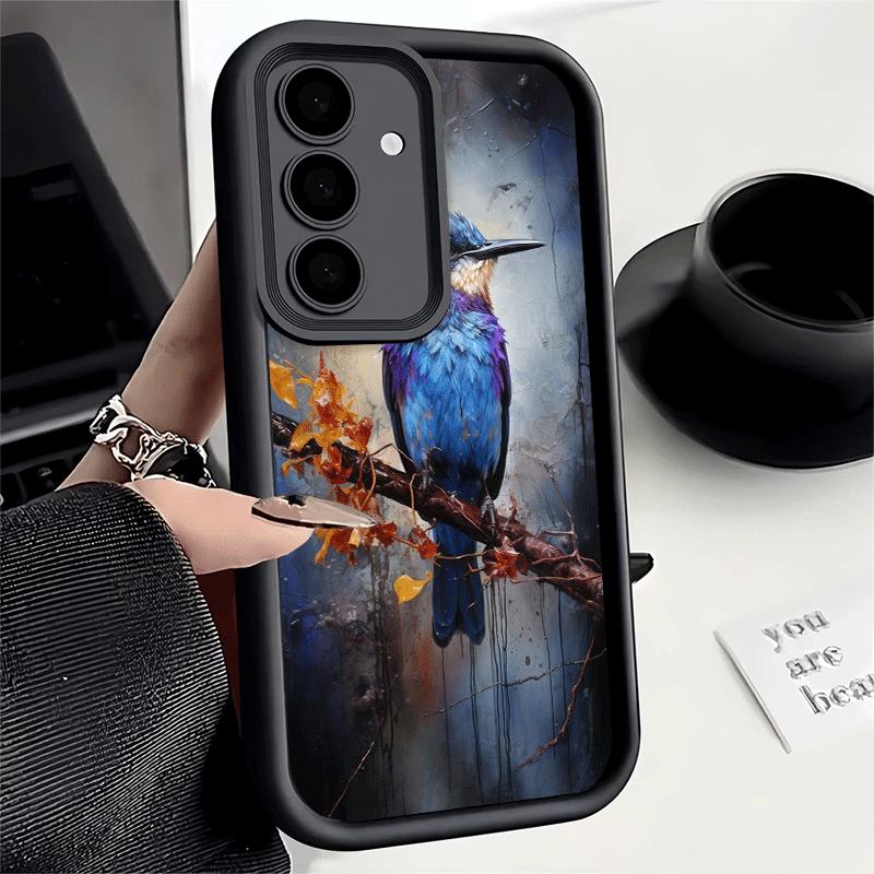 Phone Case for Samsung Galaxy S26 S25 Ultra S24 FE Bird Oil Painting Style Shell S23 Plus S22 + S21 S20 5G Soft Silicone Funda