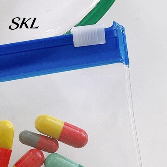 Self-sealing Zipper Pouch Slide Lock Medicine Bags, Compact Travel Pill Set, Accessory Bag Reusable EVA Waterproof Storage Bag, for Small Items