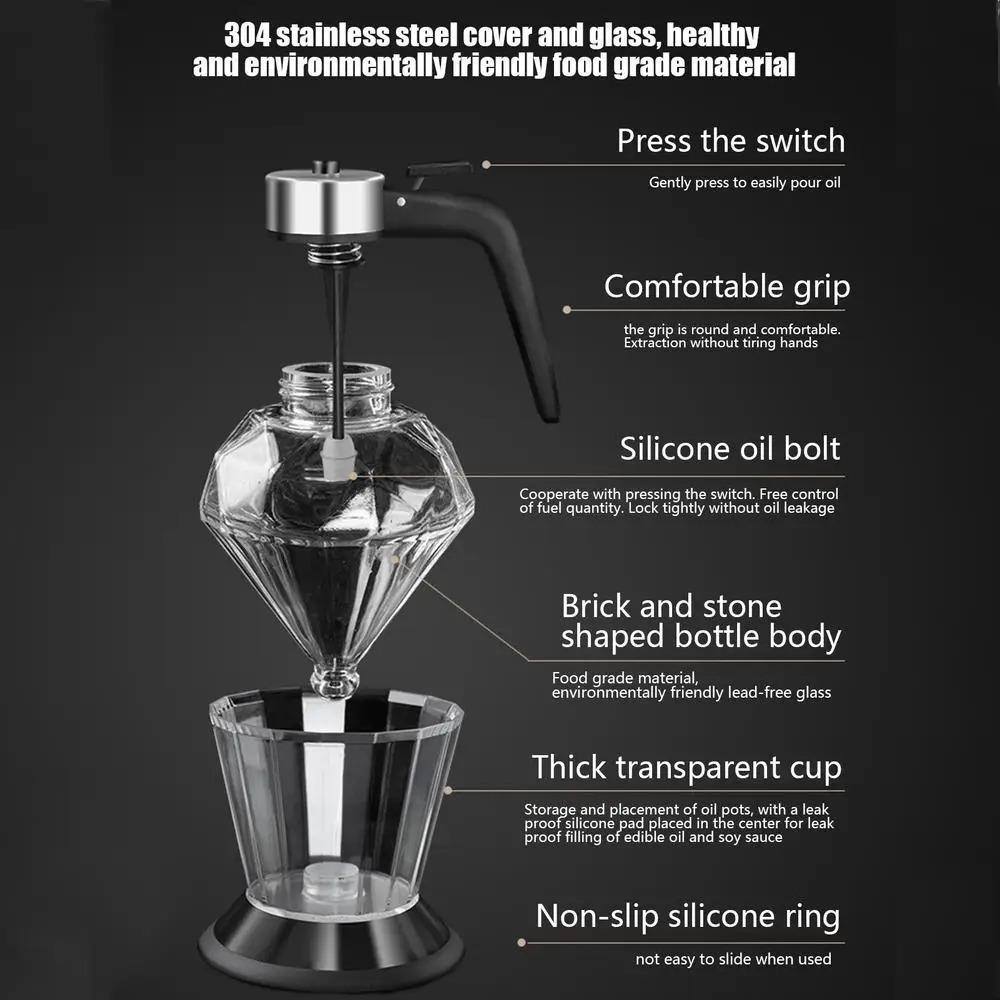 Clear  Shaped Honey Dispenser Glass Vinegar and Sauce Dispenser Syrup Dispenser  Muffin