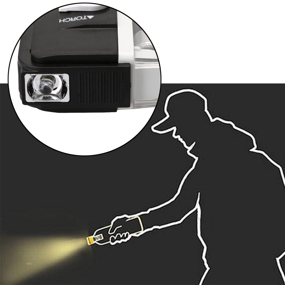 Purple Light UV Flashlight Handheld Portable Ultraviolet Money Detector Bank Note Watermarks Checking Instrument