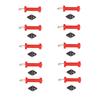 10Pcs Electric Fence Gate Handles Red ABS Heat Cold Resistant with 10Pcs Insulators