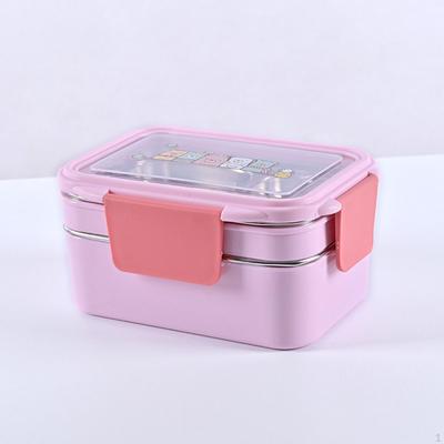 2 Layer Stainless Steel Bento Box, Large Capacity Lunch Container Food Storage Containers Picnic