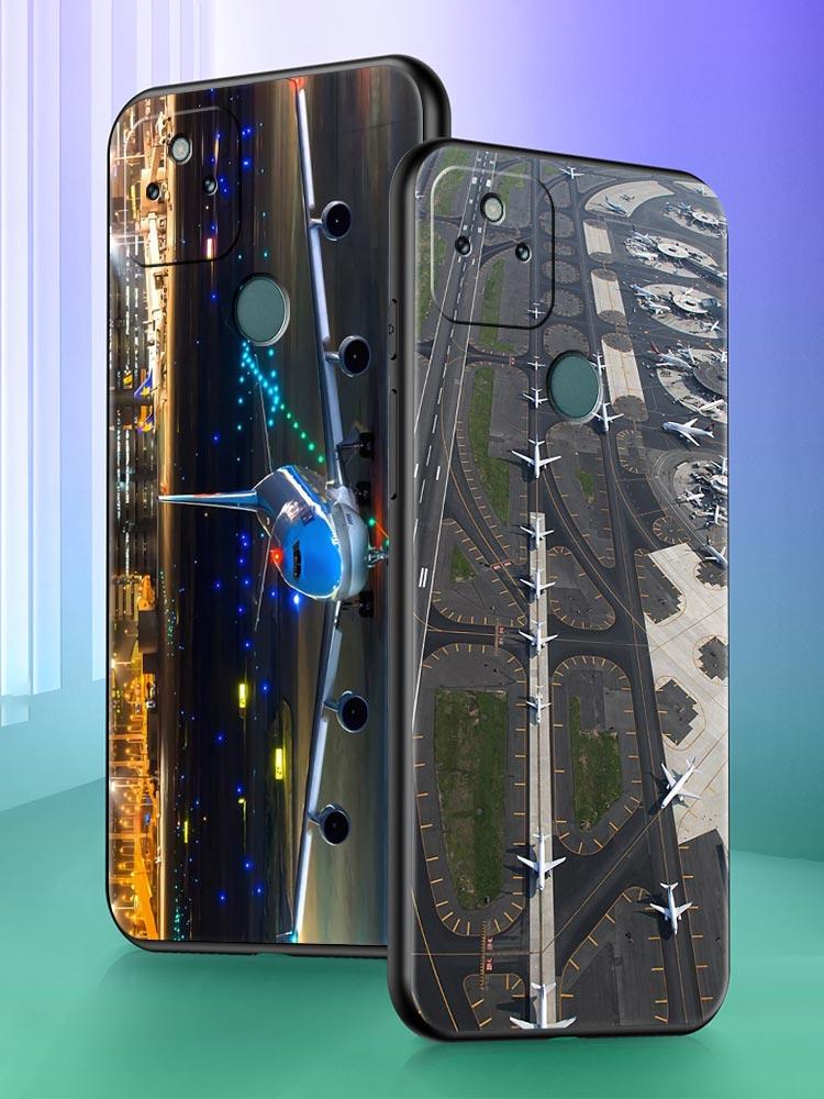 Travel-Nspired Airplane Route Phone Case Cover for Google Pixel 10 9 8 7 6 9A 8A 7A 6A Pro Shockproof Soft TPU 9 Pro XL Shell
