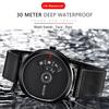 UTHAI CQ136 Simple and Fashionable Men's Watch Authentic Luminous Waterproof Steel Strip Quartz Watch Casual Clock Gift