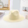 Einfarbige Faltbare Dünne Strohhut Unisex Großes Krempe Sonnenschutz Jazzhut Modeaccessoires