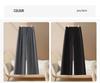 Women's Gray Wide-Leg A-Line Pants - Spring/Summer 2025 Collection, High-End, Loose, and Drapey Style.