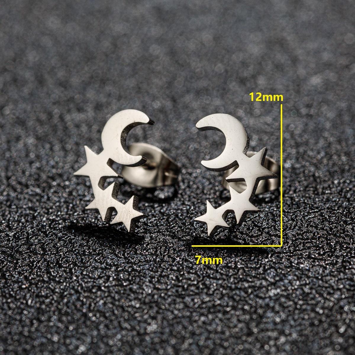 

Versatile Geometric Earrings Gold Color Smooth Gold Plated Zircon Horseshoe Key Pattern Cartilage Piercing Earring Gifts Copper color