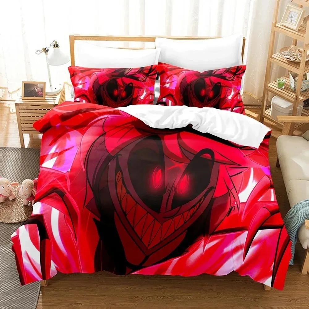 3D Print Fashion Cartoon Hazbin Hotel Bedding Set Soft Comforter Cover For Kids Adults Microfiber