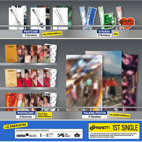 LE SSERAFIM - 1st Single Album [SPAGHETTI] [Random Version]