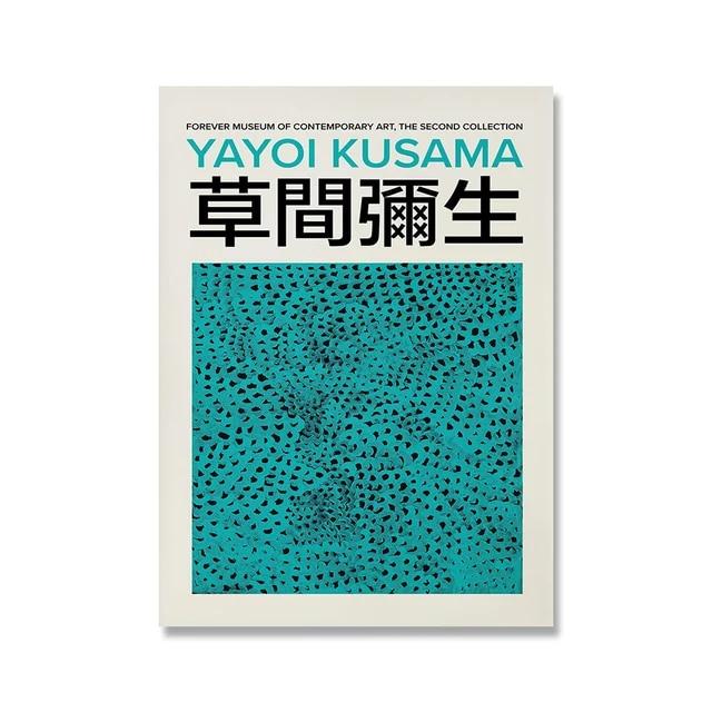 

Художественная выставка Яёи Кусама, постеры и принты, галерея, настенная художественная картина, музей, холст, современное украшение для гостиной, без рамки 21*30cm