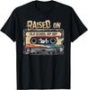 Raised On Old School Hip Hop Cassette Graphic TShirt Mens Casual Cotton Crewneck Tee