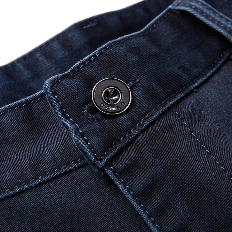 Hengyuanxiang Men's Loose Fit High-Waist Straight Leg Denim Pants