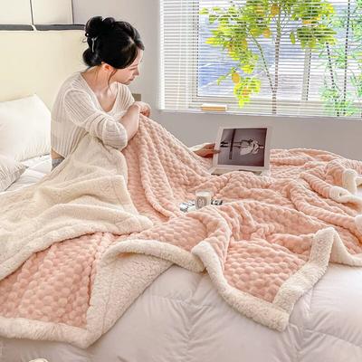 Thickened Turtle Wool Lamb Fleece Blanket Flannel Coral Fleece Nap Blanket Office Cover Single Solid Color Blanket