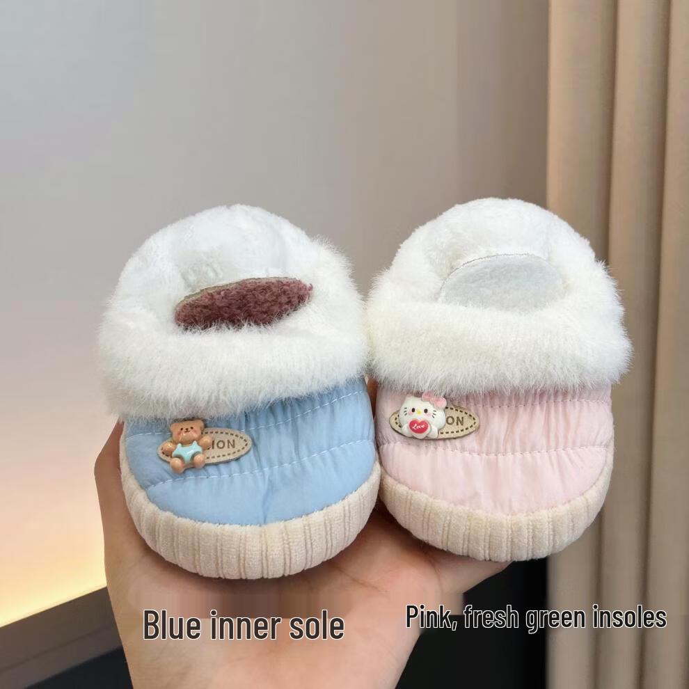 Sapatos de Pelúcia de Inverno para Bebês Recém-Nascidos: Solado Macio, Algodão Quente, Meias Antiderrapantes para Meninos e Meninas, Tamanhos 3-12 Meses