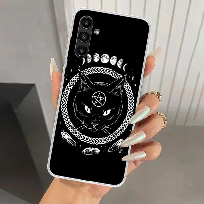 Witch And Cat Colorful Cute Phone Case for Samsung Galaxy A17 A16 A37 A26 A36 A57 A56 A15 A25 A35 A55 A14 A24 A34 A54 A13 A23 A3