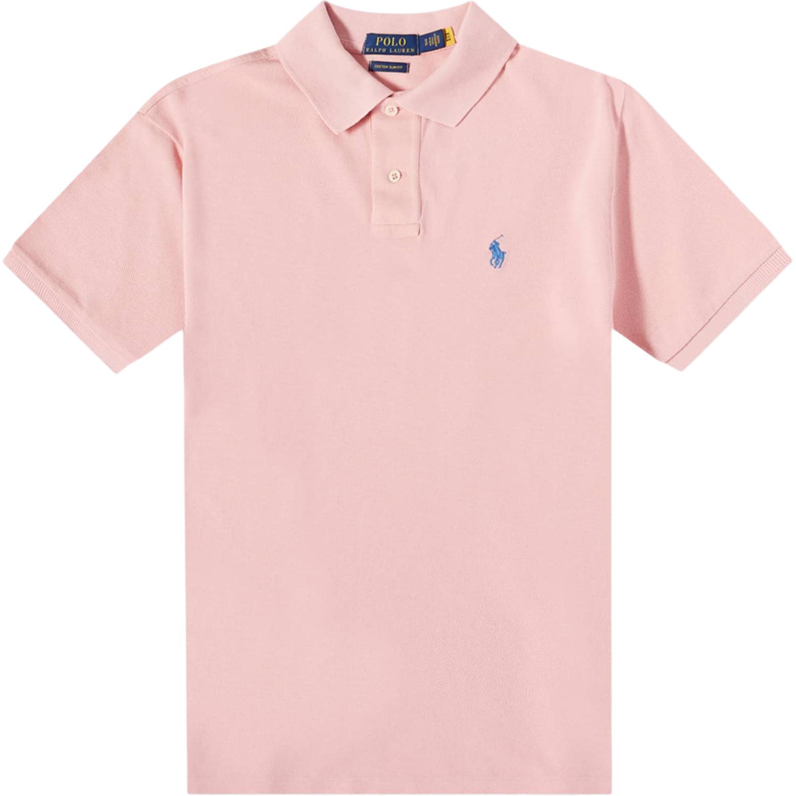 

Polo Ralph Lauren Solid Pattern Embroidered Short Sleeve Polo Shirt Men tops Pink 710680784-284 M