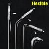 Long Handle Straw Cleaning Brush Kit Stainless Steel Drinking Straws Tube Pipe Cleaner Brushes for Baby Cup Bottles Clean Tools