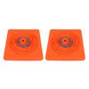 2 Set Traffic Cones Foldable 360 Degrees  Reflective Strips Road Safety Cones with Warning Light 70CM