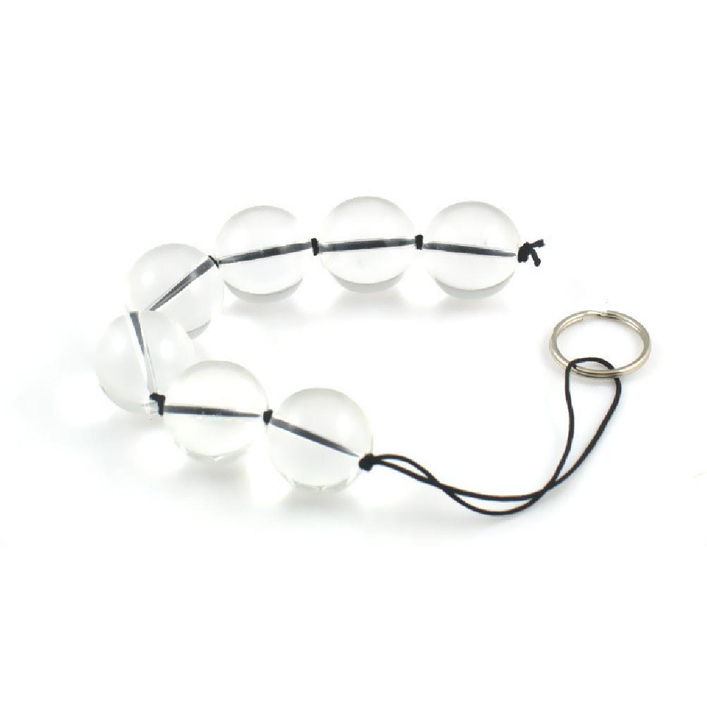 Lengthened Sexy Pull Beads 7 Ball Crystal Glass Vaginal Intercourse Flirting Masturbation Female Pull Beads Adult Sex Product Appliance