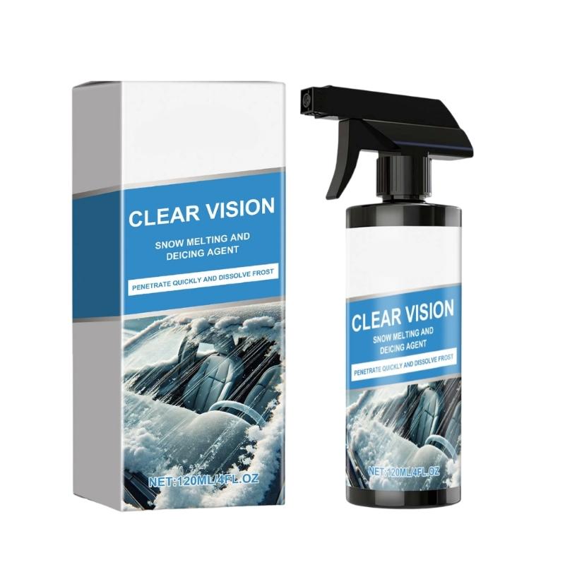 

Car Windshield De-Icer Sprayer 4 fl oz Instantly Melts Ice Frost & Snow for Car Windscreens Window Ice Remover Melter 1