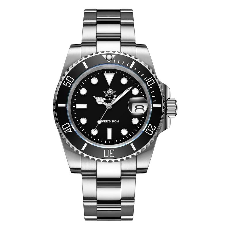 ADDIESDIVE NEW Luxury Men’s Quartz Watch 200M Diver Watch BGW9 Super Luminous Ceramic Bezel Stainless Steel Business Wristwatch