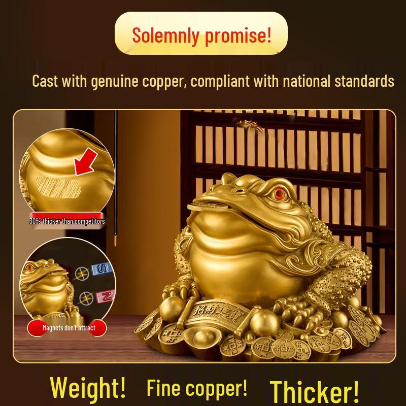 Brass Three-legged Money Toad Statue